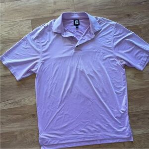 Footjoy Men’s Large Lavendar Purple Pinstripe Golf Polo